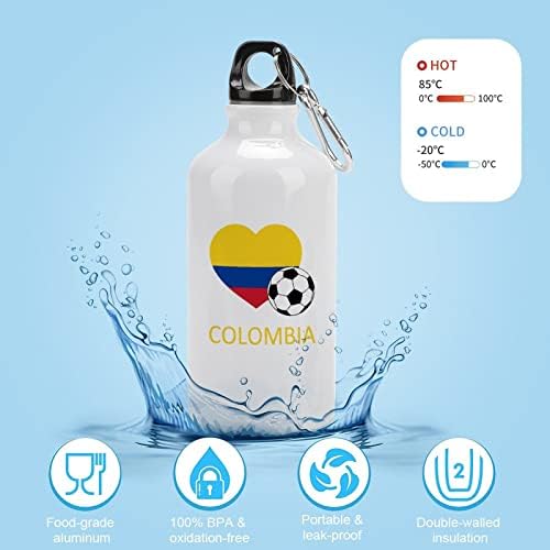 אהבה קולומביה כדורגל אלומיניום בקבוק מים ספל נסיעות דליפת דליפה בקבוקי ספורט מתכת 400 מל