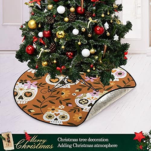 עץ חג המולד של שיגואה מחצלת סוכר פרחי גולגולת עץ חג המולד מחצלת עץ חג המולד עץ חג המולד חג המולד קישוטי מסיבות