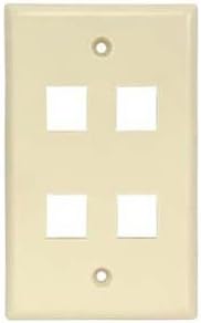 Accl ​​4port Keystone Wallplate Fallplate Fare Fare, 3 חבילה