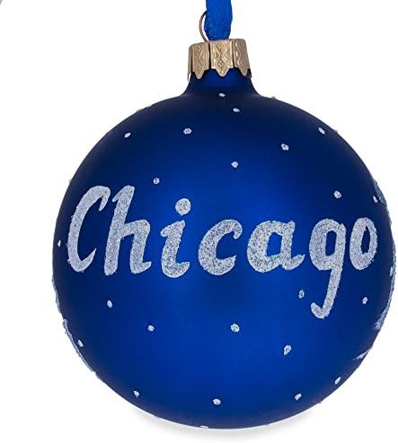 צי מזח, שיקגו, אילינוי זכוכית כדור חג המולד קישוט 3.25 סנטימטרים