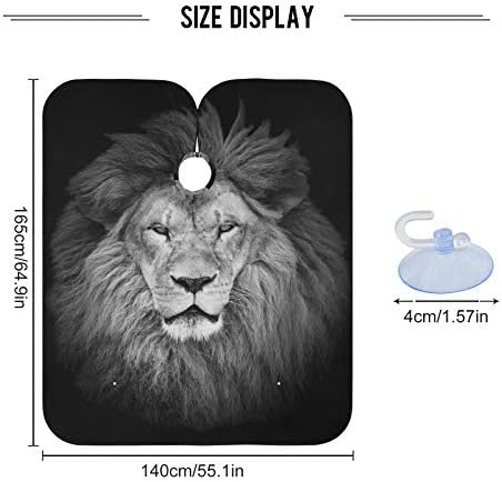 Blueangle African Lion Parking Styling Styling CAPE - כף סלון אטום למים לגברים, כף מספרה 65X 55 אינץ