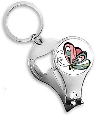 צורת לב מצוירת של חיה מצוירת פרפר ציפורניים ניפר טבעת מפתח בקבוקי שרשרת פותחן