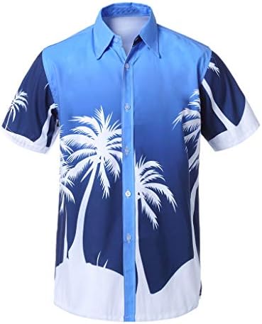 חולצת F_GOTAL לגברים, שרוול קצר של גברים, חולצת חוף הדפס הוואי