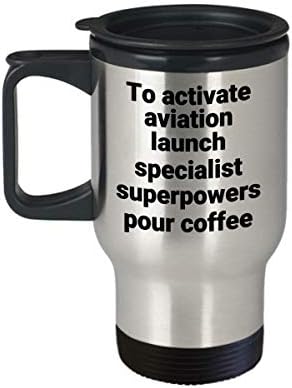 ספל נסיעות מומחה לתעופה - ספל סרקסטי מצחיק סרקסטי מבודד תרמי מבודד קפה קפה קפה מתנה
