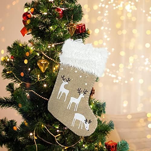 קישוט עץ חג המולד שקית ממתקים מצוירת קטנה גרבי חג המולד גרב חג המולד שק חג חג המולד מודפס מתנה