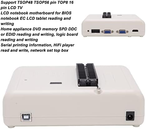 מתכנת IC, USB 2.0 RT809 ערכת מתכנת אוניברסלית זיהוי אוטומטי עם כבלים לטלוויזיה