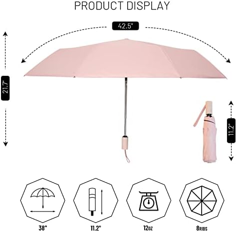 סאי קומפקטי מטרייה אוטומטי נסיעות עמיד למים אור מתקפל מטריות קל לשאת עבור נשים וגברים