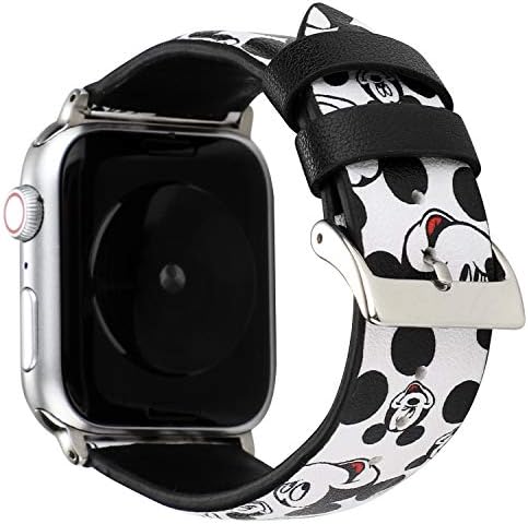רצועת עור מצוירת חמודה סגנון מקסים רצועת כף יד רצועה תואמת עם Apple Watch 38 ממ 40 ממ 41 ממ סדרה 8 7 6 5 4