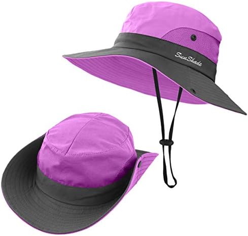 3 חתיכות נשים קוקו כובע שמש רחב שוליים כובע חוף להגנה מפני קרינה אולטרה סגולה לדיג וטיולים