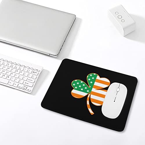 אירי אמריקאי תלתן דגל מודפס משטח עכבר משחקי מחשב שטיחי עכבר לשולחן עבודה החלקה גומי מחצלת