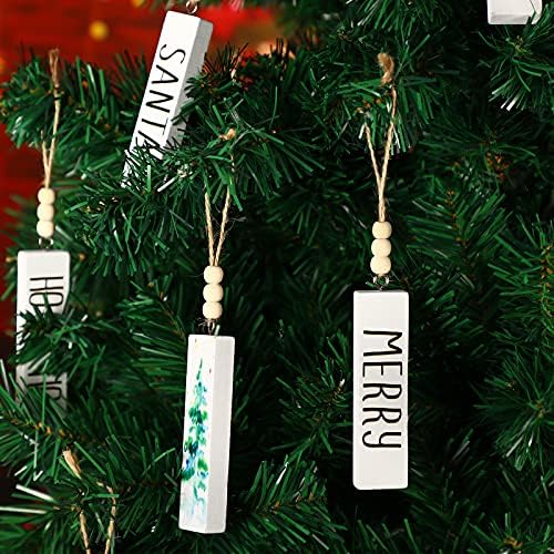 10 חתיכות חג המולד עץ תליית קישוטי חווה חג המולד מילת קישוטי משאלות תליית מלאכות עץ תגיות עץ גרב