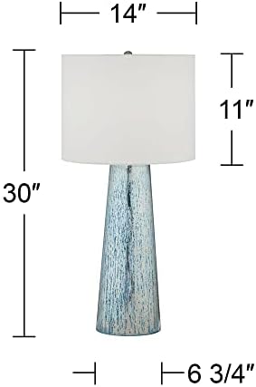 360 תאורת מרקוס מודרני החוף שולחן מנורת יד מיושם 30 גבוה כחול כספית זכוכית מחודד טור לבן תוף