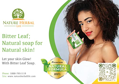 בר אחד של סבון עלים מריר. ניקוי צמחים טבעי & מגבר; עור בריא.