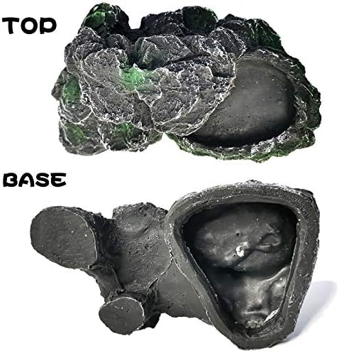 פלטפורמה לבסס לצבים, מרפסת מנוחה של זוחלים בגודל 7 אינץ ', רמפת צב שרף אבן, בית גידול דקורטיבי נוף לזוחלים,