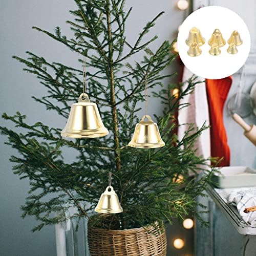 צעצוע של סנטה סנטה מצעקה צעצוע קישוטי פעמון זהב: עץ חג המולד קישוט לחתונה תליוני עץ חג המולד 60 יחידות
