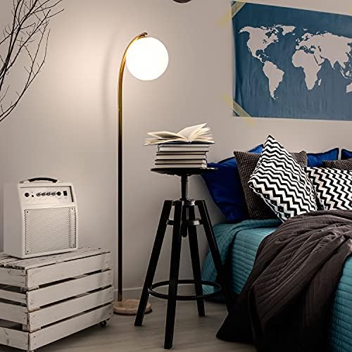 מנורת רצפת LED LUNA LUNA, מנורה מודרנית לחדרי מגורים ומשרדים מנותקים מנורת רצפת LED של לונה, מנורה לסלון חלבית
