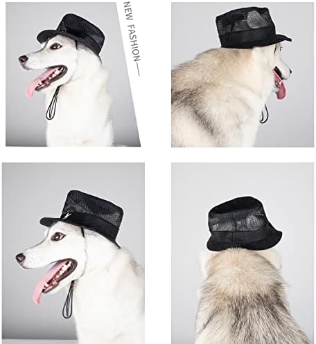 Harikaji כלב עליון כובע, כובע קש עגול לחיות מחמד, כובע שמש מגן כלבים, כובע דלי לחתולי כלבים