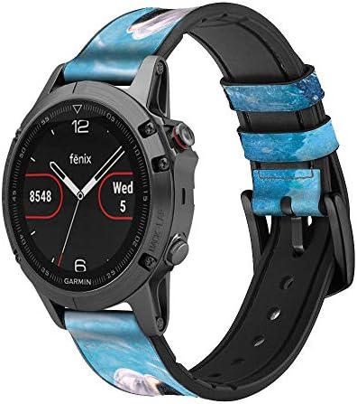 CA0160 דולפין עור רצועת רצועת שעונים חכמה עבור Garmin vivoactive 4S Vivomove 3s גודל