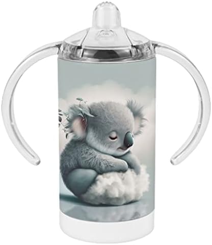 עיצוב קואלה כוס קש - כוס קש חמודה של קוואי בייבי-כוס קש עם הדפס ענן