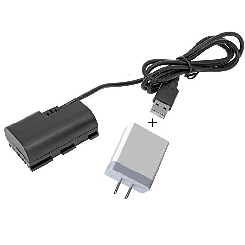 החלפת סוללות USB עד דמה לכבל מתאם Canon LP-E6 40 עם ספק חשמל של 3.1 אמפר USB