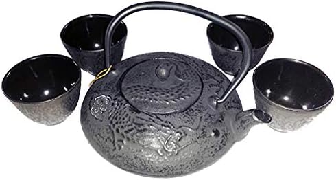 מכירות שמחות סט תה תה יפני ברזל תה תה/דרקון שחור