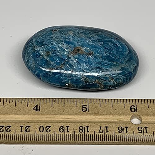 Watangems 100.8 גרם, 2.6 x1.6 x0.9 , אבן דקל כחולה אבן הכחול הושלמה באנרגיה רייקי, אבן מטאפיזית, ממדגסקר,