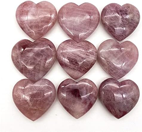 Shitou2231 1pc טבעי סגול ורוד קריסטל אהבה צורת לב דגימה ריפוי אבני חן אבן מלוטשות לקישוט הבית מתנה