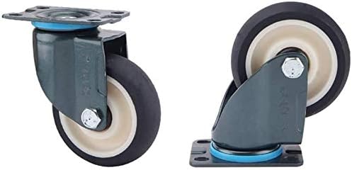 גלגלי קיק של Yiwango גלגלים כבדים 300 קג φ75 ממ/ 100 ממ/ 125 ממ, חבילה גלגלית ריהוט ריהוט מסתובב עם בלמים, לערע