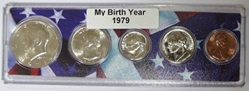 שנת לידת מטבעות 1979-5 שנקבעה במחזיק הדגל האמריקני ללא מחזור