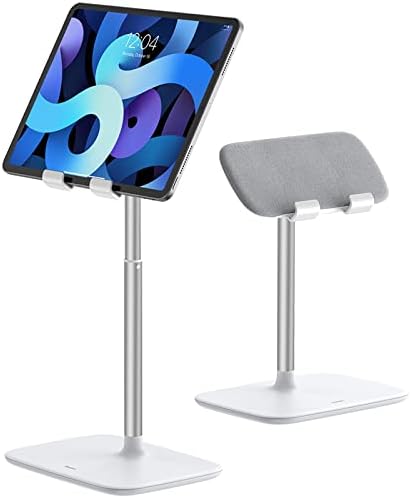 מחזיק מעמד טאבלט Baseus, טאבלט וטלפון מתכוונן גובה זווית עמדת מיטה/שולחן, תואם למסך iPad Pro/Air/Mini, iPhone,