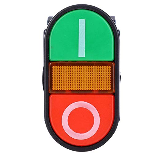 מתג לחצן כפתור כפול Odorkle Start Stop Stop מתג כפתור רגע עם כפתורי אות LED אדום או ירוק