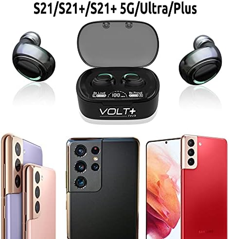 Volt Plus Tech Wireless V5.1 PRO אוזניים תואמות ל- ZTE WARP 7 IPX3 Bluetooth Touch אטום למים/אטום זיעה/הפחתת