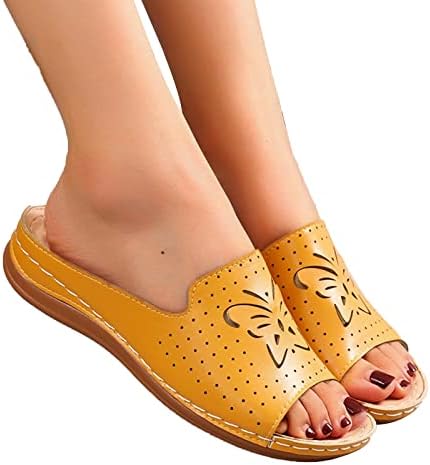נעלי בית לנשים מקורות חיצוניות בסגנון חלול באביב קיץ אופנה רומאית כפכפי קיץ שטוחים כפכפים סנדלים