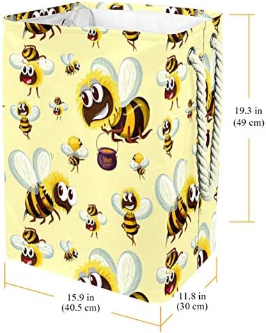 דייה עמיד למים סלי כביסה גבוה חסון מתקפל חרקים דבורי דבש דפוס הדפסת סל למבוגרים ילדים בני נוער