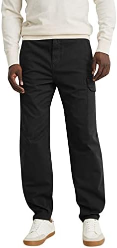 מכנסי עבודה של SGAOGEW לאופנת כותנה לגברים מזדמנים סרבלים אלסטיים סרבלים מכנסיים מזדמנים מכנסיים מפעילים מכנסיים