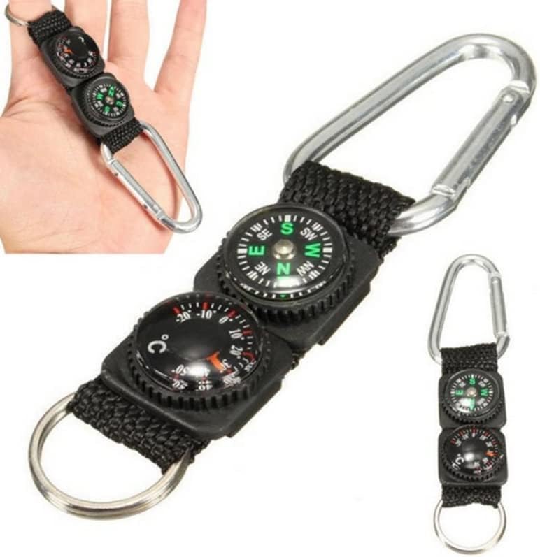 IULJH קמפינג כלי חיצוני מצביע מיני מחזיק מפתחות מטפסים מטפסים מדחום מפתח אביזרי ספורט מפתח