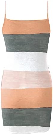 שמלת קיץ לנשים נוקמופו דפסת אופנה מזדמנת הדפסת רצועת קלע סקסית ללא שרוולים מתאימים עם שמלת כיס