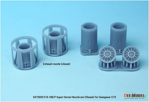 דגם DEF DZ72003 1/72 זרם חיל הים האמריקני של חיל הים מטוס מטוס F/A-18E/F/G סופר הורנט פליטה זרבובית סט סגור