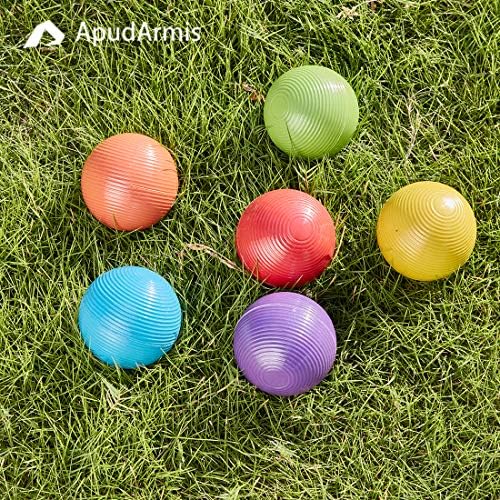 החלפת כדור קרוט של Apudarmis, סט של 6 כדורי קרוט מחליפים צבעוניים לחצר האחורית של הדשא 28 '',