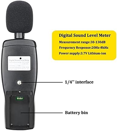 UXZDX Cujux דיגיטלי צליל רעש רמת מד דציבלים בודק שמע 30 ~ 130 DBA צבע LCD תצוגת רכב מיקרופון DB METER