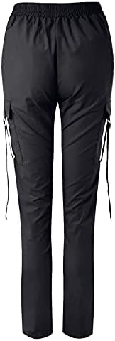מכנסי טרקלין Xiloccer נשים נשים מכנסיים משובצים הרם מזדמן הרם מותניים מתאימים מכנסי טרוור ארוכים בצבע ארוך