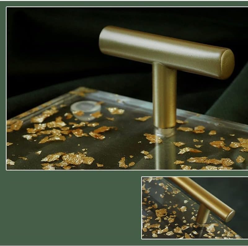 Liuyunqi יצירתיות אקרילית מגשי נייר כסף זהב דקורטיביים קישוטים אחר הצהריים חטיף תה חטיף מגש אמבטיה