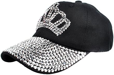 אלונמו בלינג ריינסטון כובעי כתר עיצוב נשים כובע בייסבול כובע גולף מכנסי ג'ינס לשטוף ג'ינס מתכוונן