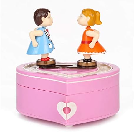 Lkkyboa זוג בובה קופסת מוסיקה רדיו שעון שעון נערה מנגנון מוסיקה קרב ידנית חתונה