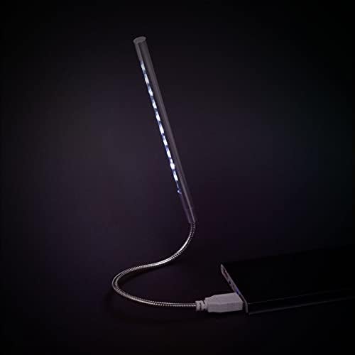 מחשב מפלה אור שולחן אור 2 PCS מנורת קריאה USB, אור USB 10- LED עם צוואר גוונו גמיש, מנורת מקלדת