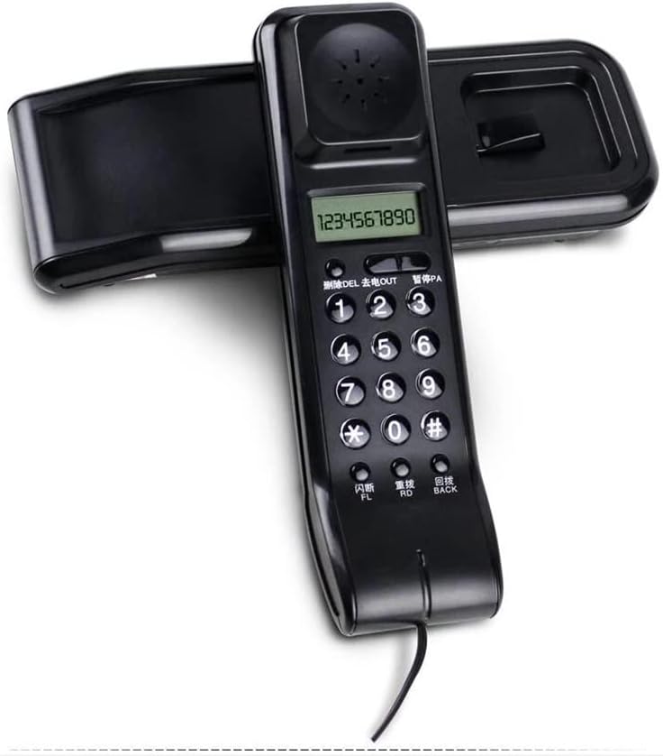 טלפון חוט N/A עם תצוגת LCD כפולה, מזהה מתקשר, מערכות כפולות, טלפון קיר שולחן עוצמת קול רינגטון