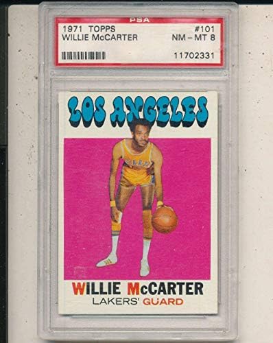 1971 Topps Willie McCarter 101 PSA 8 ננומטר כרטיס - כרטיסי כדורסל לא חתומים
