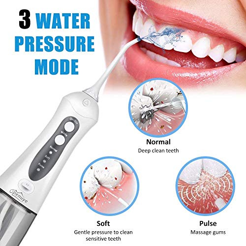 חוט מים פתוח, חוט מים אלחוטי, השקיה דרך הפה, חוט השיניים הנטען של USB 3-מצבים, IPX7 אטום למים עמוד מים פועם