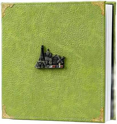 אלבום דבק עור yfqhdd צילום 10x15 קיבולת גדולה בעבודת יד אלבום DIY אלבום ספרות יצירתי תצלום עיצוב