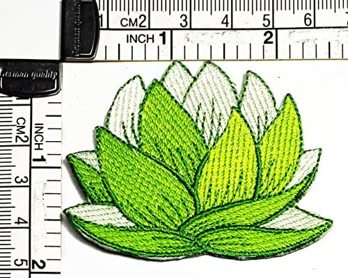 ירוק לוטוס תיקוני מדבקת אמנויות יפה לוטוס פרח תיקון סימן סמל תלבושות חולצה מעילי ג ' ינס כובעי תרמילי